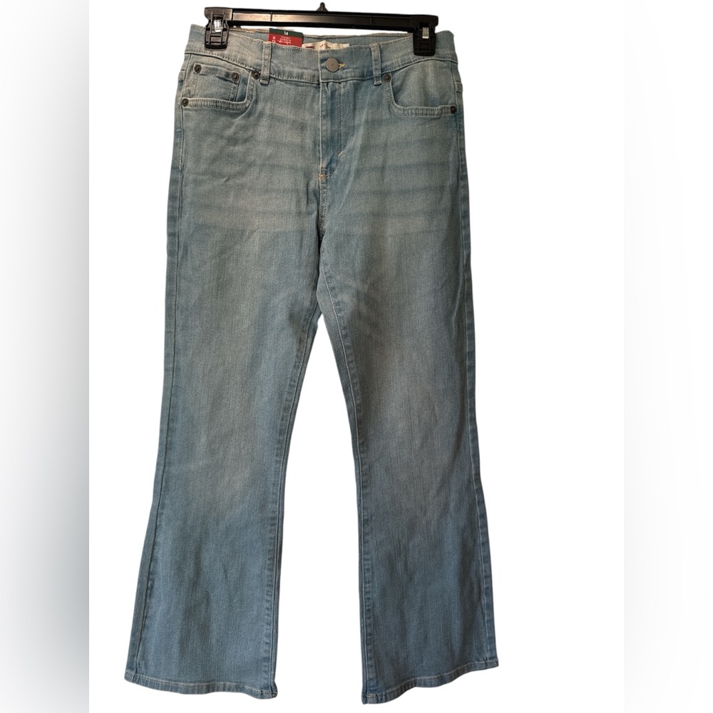 NWT Girls Levi’s 726 Blue Jeans with adjustable waist size 14